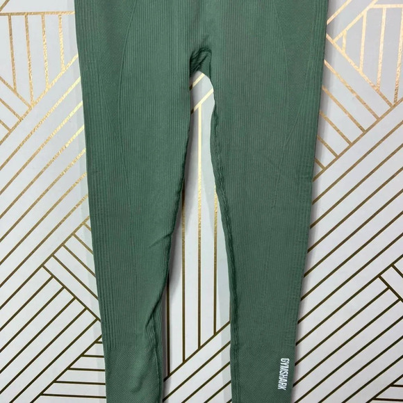 Gymshark Power Down Leggings‎ Dusty Sage Green Size Medium - Picture 5 of 12